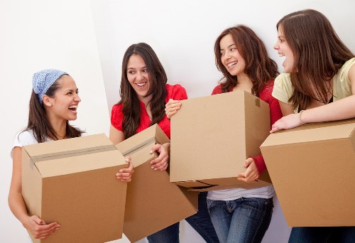 Careful loading of large household furniture for transport