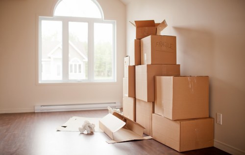 Furniture and packed belongings ready for urgent same day removal service in Dulwich