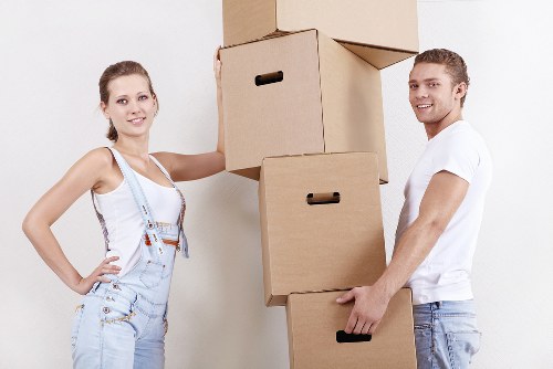 Packed student belongings ready for collection in Dulwich