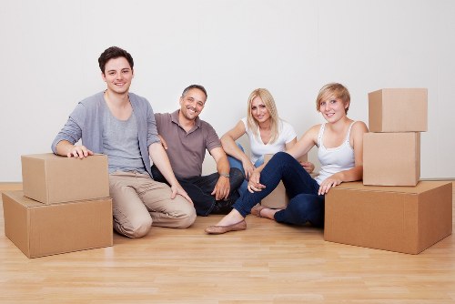 Careful loading of household items from a Dulwich flat removal